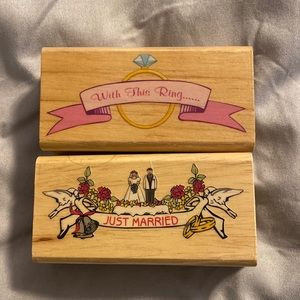 Two wedding saying stamps
